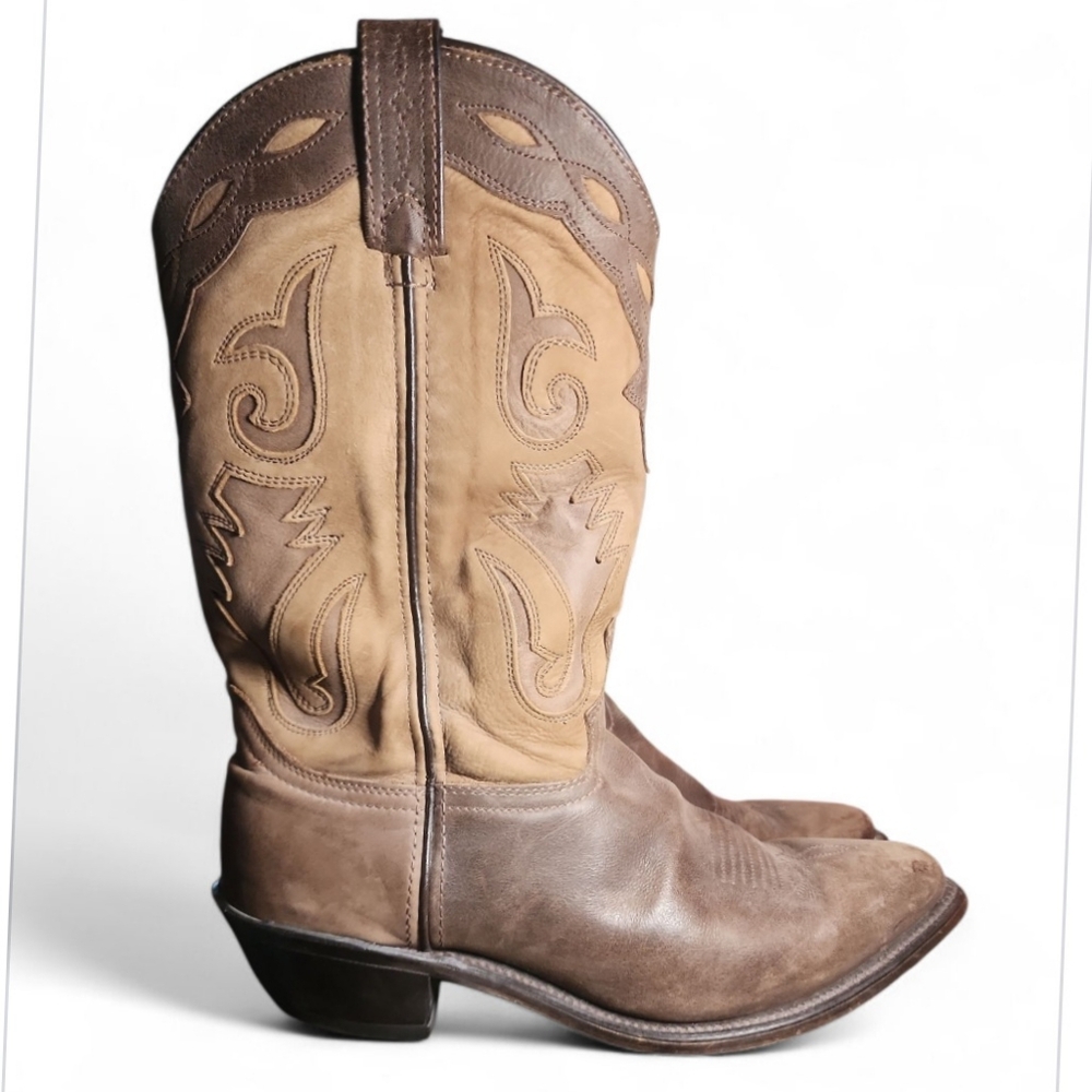 Abilene Boot Co. Two-Tone Western Heeled Boots